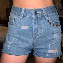 Vintage Rock N Roll Denim Shorts