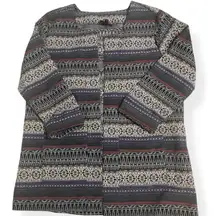 Bobeau Women’s Bohemian Blazer Geometric Pattern Size‎ Medium NWOT