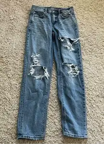 American Eagle 90s straight distressed jeans size 0