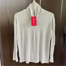 NWT Evereve Sunday in Brooklyn Striped Cowl Top Size Medium