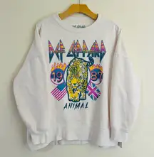 Def Leppard Oversized Graphic Pullover Crewneck
