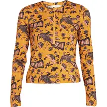 Ulla Johnson Solar Dione Orange Rashguard Surf Beach Swim Top Size Medium