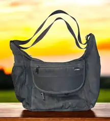 LL Bean Shoulder Purse Tote Nylon Full Zip Strap Crossbody Bag Handbag Vintage