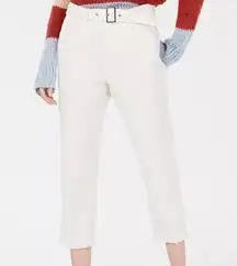 Line & Dot belted Cropped jeans stretchy