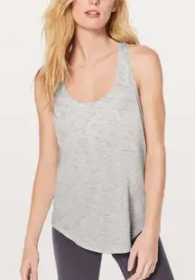 Lululemon Love Tank II 3 Colour Space Dye Ice Grey Alpine White‎ Size 6