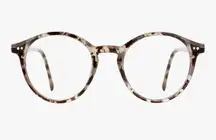 TIJN Blue Light Blocking Glasses Vintage Round Rim Frame Marble Tortoise
