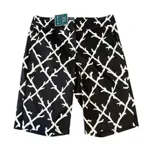 Melly M Bermuda Golf Style Black and White Coral Print Shorts Size 4