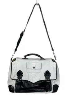 NWOT Rebecca Minkoff Genuine Leather Snakeskin Top Handle Crossbody Flap Bag