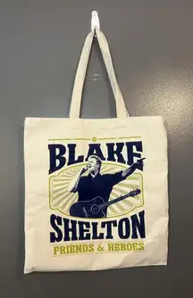 Blake Shelton Ole Red Tote Bag Canvas Friends & Heroes Concert Merch Natural