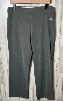 North Face‎ Fleece Polartec Gray Mid Rise Flare Pants Wide Leg Womens Medium