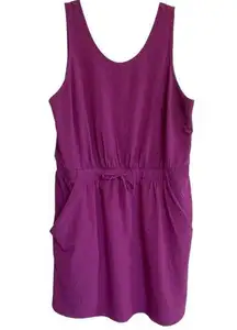 All in Motion Women's Stretch Woven Purple Dress Athleisure L