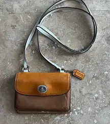 Coach Vintage Dylan Turnkey Color Block Leather Crossbody Bag Wallet