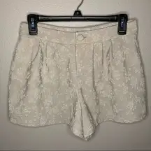 Free people neutral floral embroidered shorts women's size XS 2