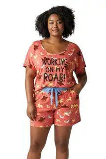 Nite Nite Disney Plus Size 1X Pajama Set Off to Sleep We Go Lion King 1783