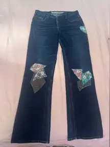 Mudd Women's Dark Blue Patchwork Jeans