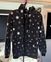 Jackson hole Starry Night Black and White Women's Hoodie size Medium