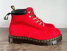 939 Ben Suede Padded Collar Red Lace Up Boot Size 8 SKU#241007