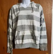 Striped pullover hoodie