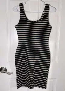 bodycon striped tank dress size medium