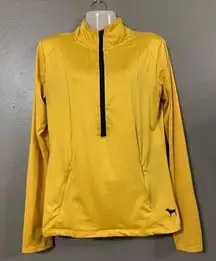 PINK Yellow Quarter Zip Top