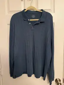 Long Sleeve Pullover 1/4 Button Size XXL
