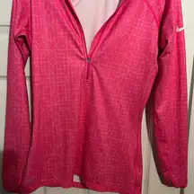 Nike Pro Pink Patterned‎ Half-Zip Top