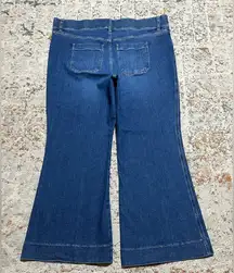 SPANX Wide Leg Jeans with Patch Pockets size 3X petite tummy control