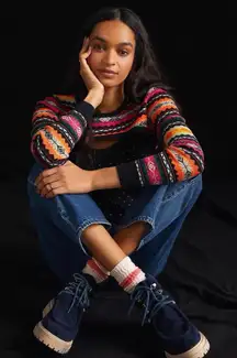 ANTHROPOLOGIE NWT MAEVE Abstract Sweater Shrug Set