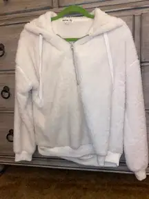 White Quarter Zip Sherpa