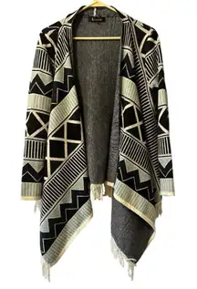 ii Sisters Angora Blend Cardigan Sweater Anthropologie Size S/M Western Fringe‎