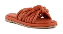 Seychelles Size 7.5 Orange Simply The Best Flat Sandals New SummerResort Coastal