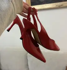 Red Vintage Kitten Heels