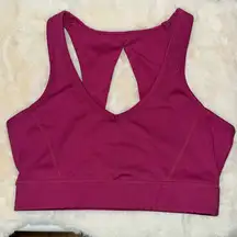 Calvin Klein Medium Impact Racerback Sports Bra Women’s Large Berry