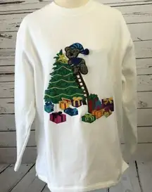 Ugly Christmas Sweater NWT Westbound Petite Large PL‎ 3D Holiday Tree Sweatshirt