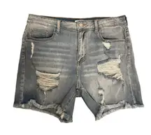 HIGH Waist Distressed Denim Jean Shorts