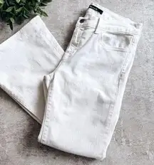J Brand Mid Rise Flare White Jean Size 28