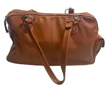 TALBOTS Women’s Orange Top Handle Leather Bag 8X5.5X13‎