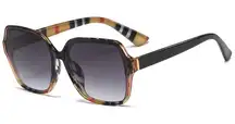 Burberry Print Stylish Square Sunglasses with Gradient Lenses