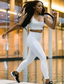 Zyia Unicorn shimmery Luxe 7/8 athletic leggings