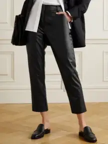 Commando Faux Leather Trousers Cropped Size L NEW High Rise Straight Leg Cropped
