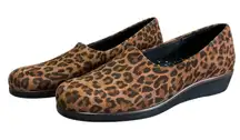 SAS Leopard Print Bliss Wedge Women’s Size 9 Slip-On Comfort Made in USA