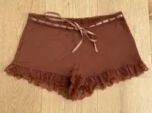 White Fox Booty Shorts Wasnt Meant To Be Size XS Brown