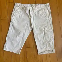 Vintage Y2K Hollister Cargo Capri white low rise shorts