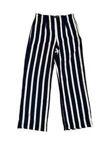 dee elly NWT Navy White Stripe Palazzo Pant Sz S Coastal Grandmother Grandmacore