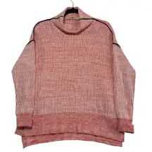 Soft Surroundings‎ Women's Small Pink Striped Cowl Neck Knit Sweater