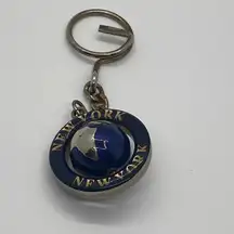 New York metal spinner keychain globe