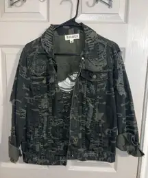 Camo Distressed Jacket