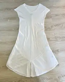 Oh My Gauze Cotton Midi Dress Size 1 S/M White Boho Lagenlook Beachy Coastal