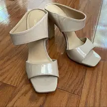 Express Nude Patent Leather Heels