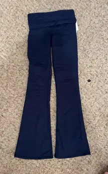 fold over flare leggings 